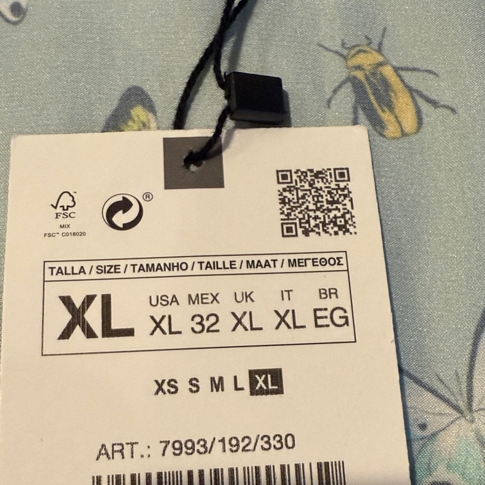 Zara green blouse with Butterfly Print - Picture 4 of 7